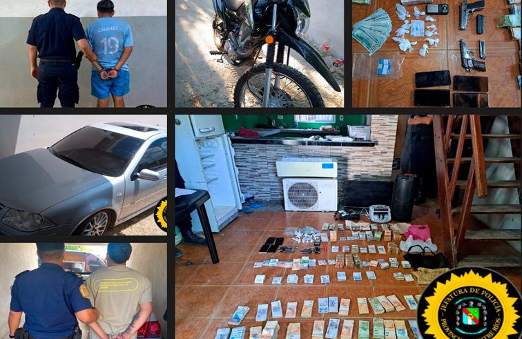 Allanamientos con detenidos en Concordia: incautan vehículos, armas, drogas y dinero