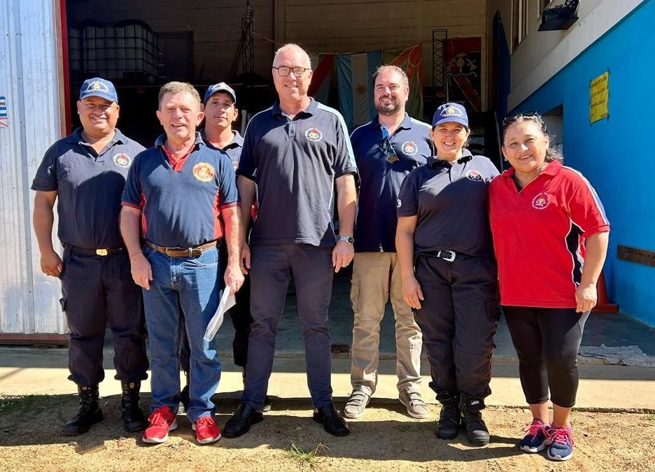 El vicepresidente de la Federación Entrerriana de Bomberos Voluntarios visitó el cuartel de Villa del Rosario