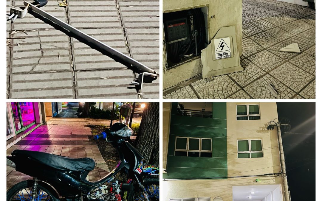 Al intentar huir de un control policial, un joven chocó con su moto contra una propiedad y un árbol en Chajarí