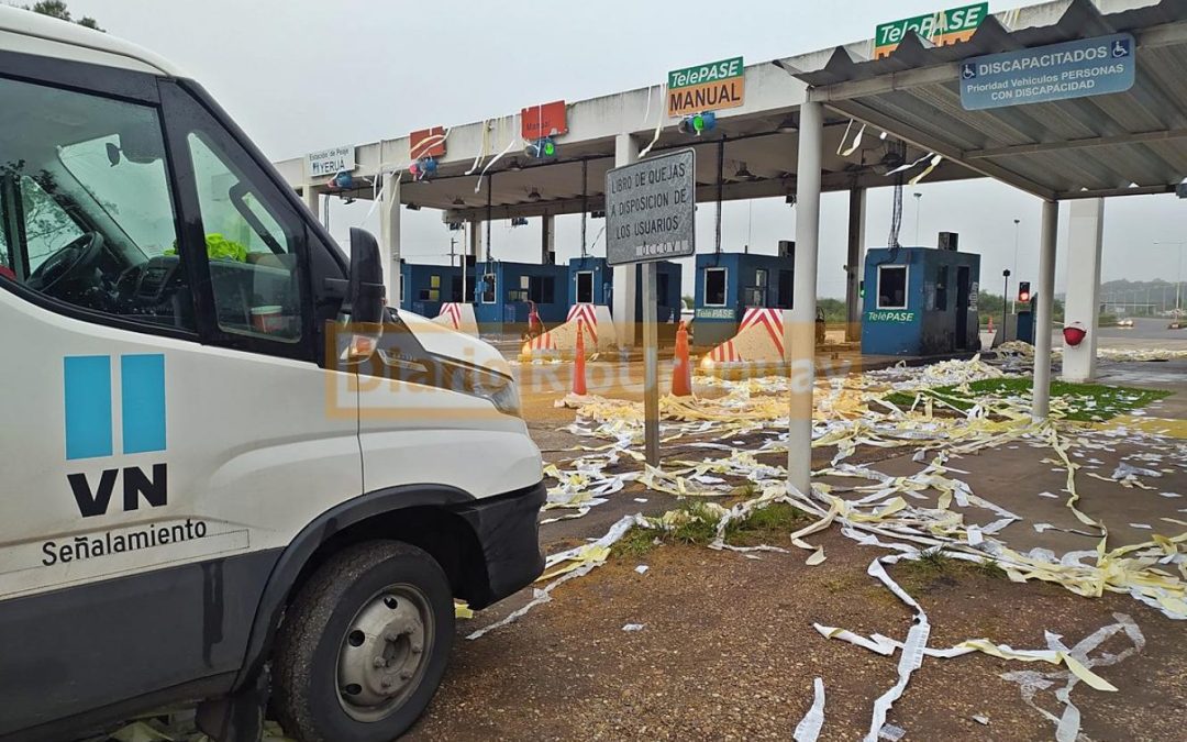 Gendarmería y Vialidad Nacional tomaron el control de las cabinas de peaje en la Ruta 14