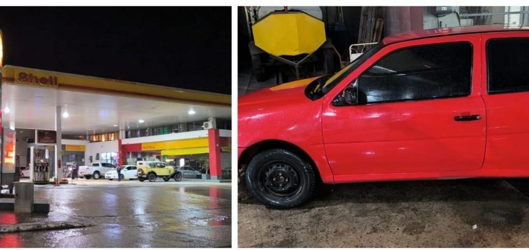 Un auto impactó contra un cantero de una estación de servicios en Federación