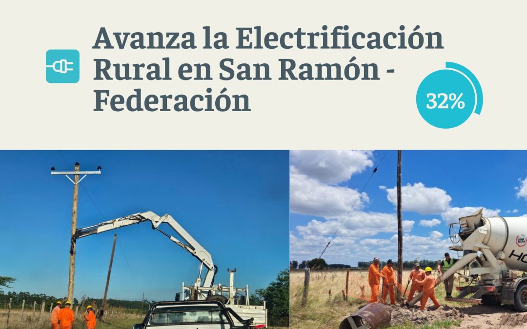 Avanza la obra de electrificación rural en San Ramón
