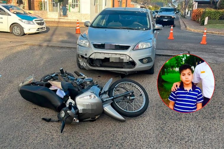 Tenía 15 años el adolescente fallecido tras choque en Federación: la dolorosa despedida de su papá, quien fue jefe de la comisaría de Villa del Rosario