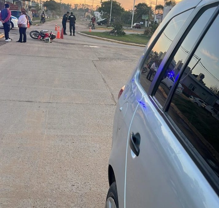 Choque en Federación: Motociclista con lesiones graves fue derivado al hospital Masvernat