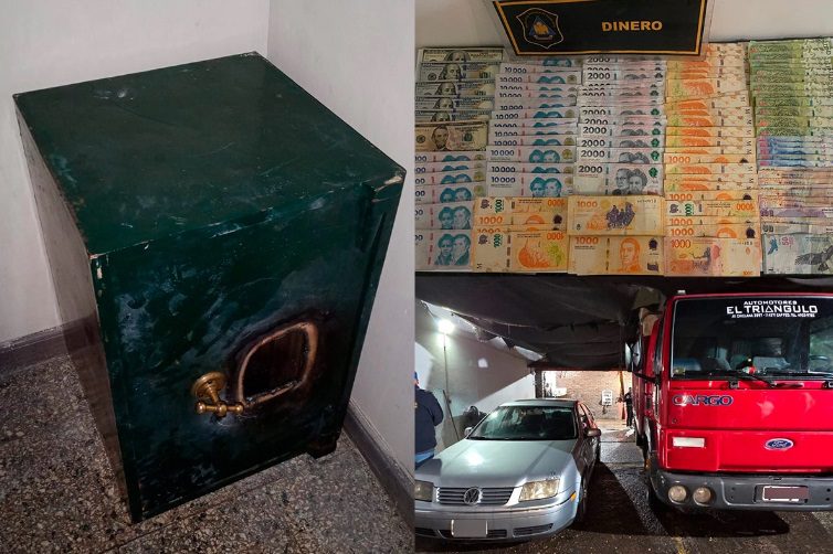 Confirman cuánto dinero había en las cajas fuertes recuperadas tras millonario robo a estación de servicios en Chajarí: Los detalles