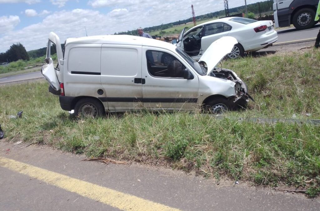Mujer protagonizó un accidente de tránsito en la Autovía 14