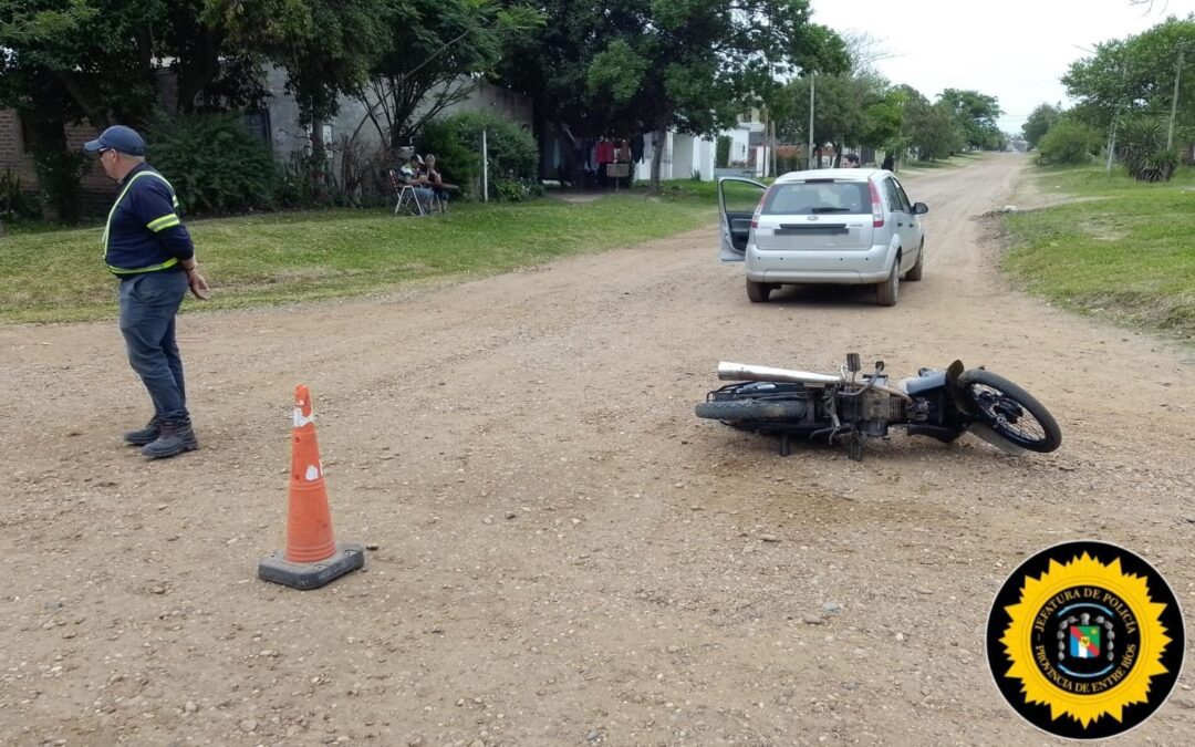Otro motociclista fue hospitalizado tras un choque en Chajarí