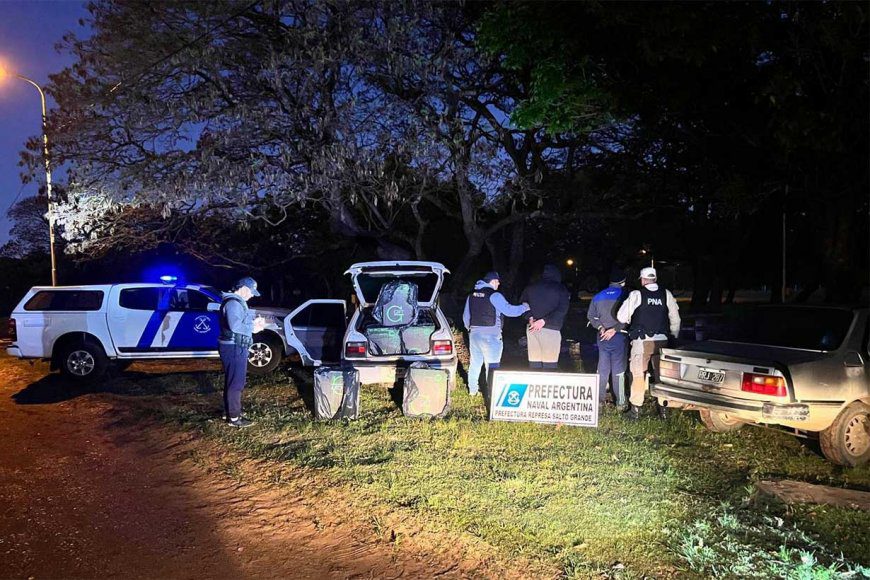 Prefectura frustró intento de contrabando millonario de cigarrillos entre Concordia y Salto