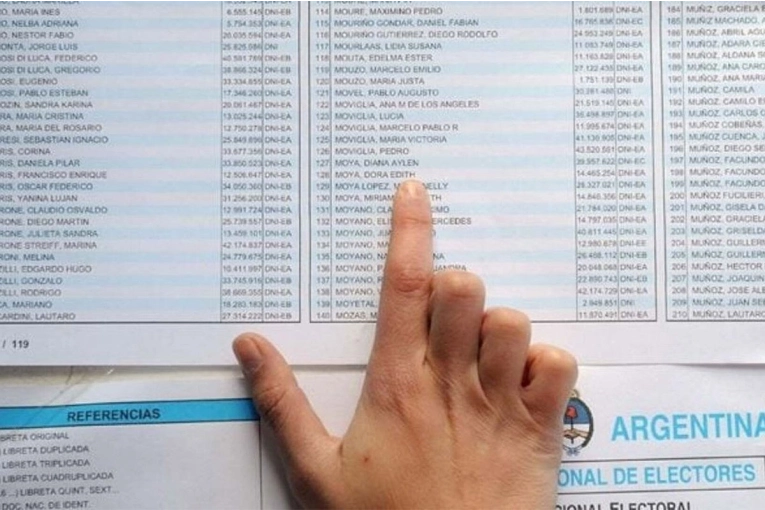 Consultá el padrón electoral para las elecciones del domingo