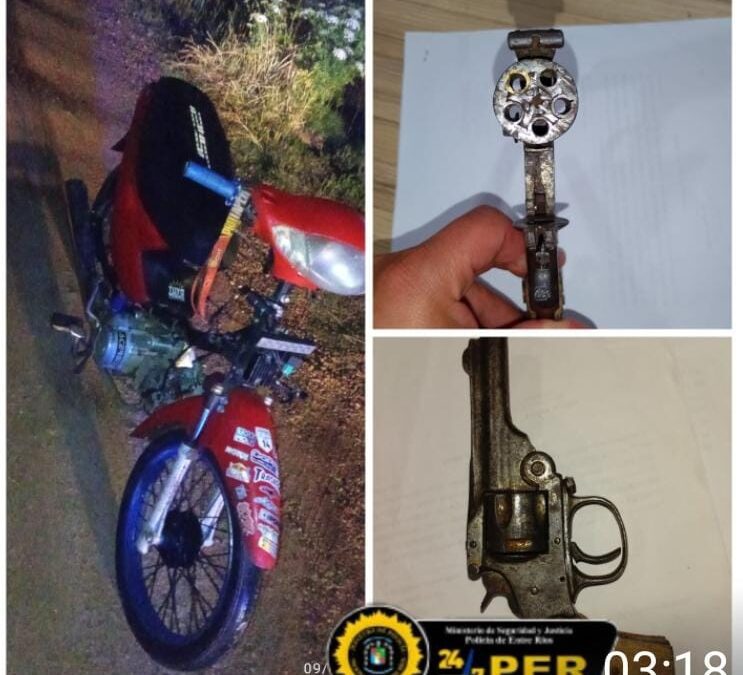 La Policía halló una moto abandonada con un arma de fuego en la baulera: Ocurrió en B° Las 14 de Chajarí