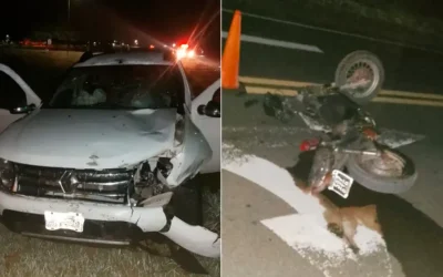 Un motociclista murió en el acto tras ser embestido por un auto en la ruta nacional 12