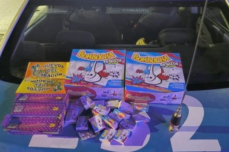 Llegaron desde Buenos Aires para vender pirotecnia ilegal y los detuvieron en Federación