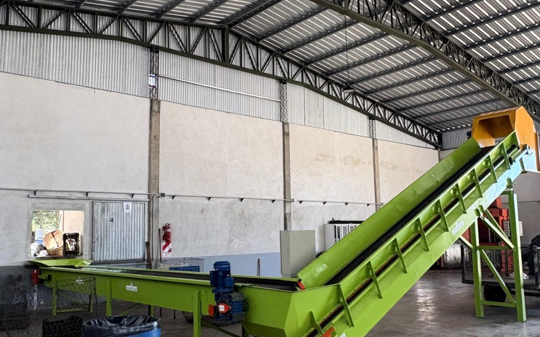 Pusieron en funcionamiento nueva cinta motorizada en la planta de tratamiento de residuos de Santa Ana