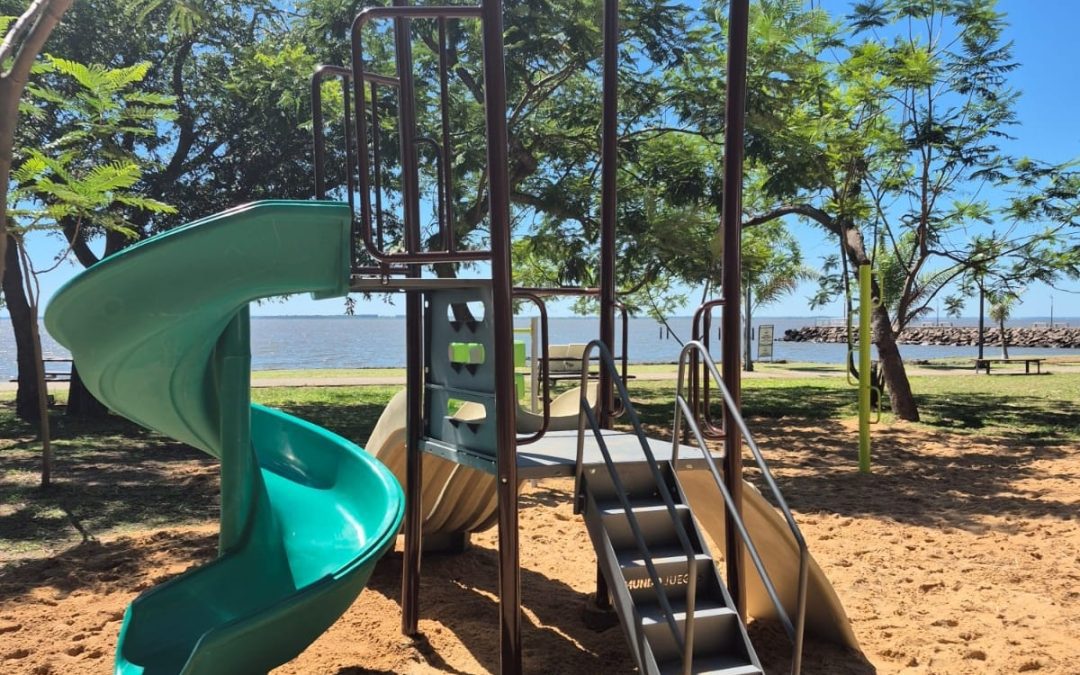 Sumaron nuevos juegos para niños en el camping de Santa Ana