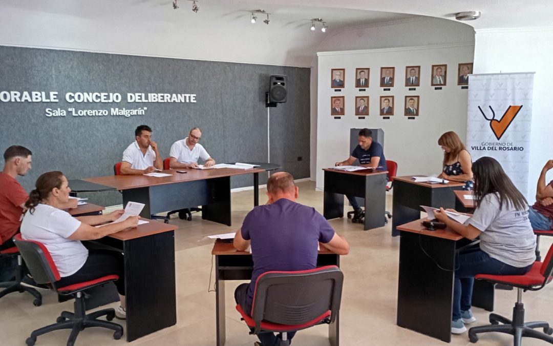 Este jueves vuelve a sesionar el Concejo Deliberante de Villa del Rosario