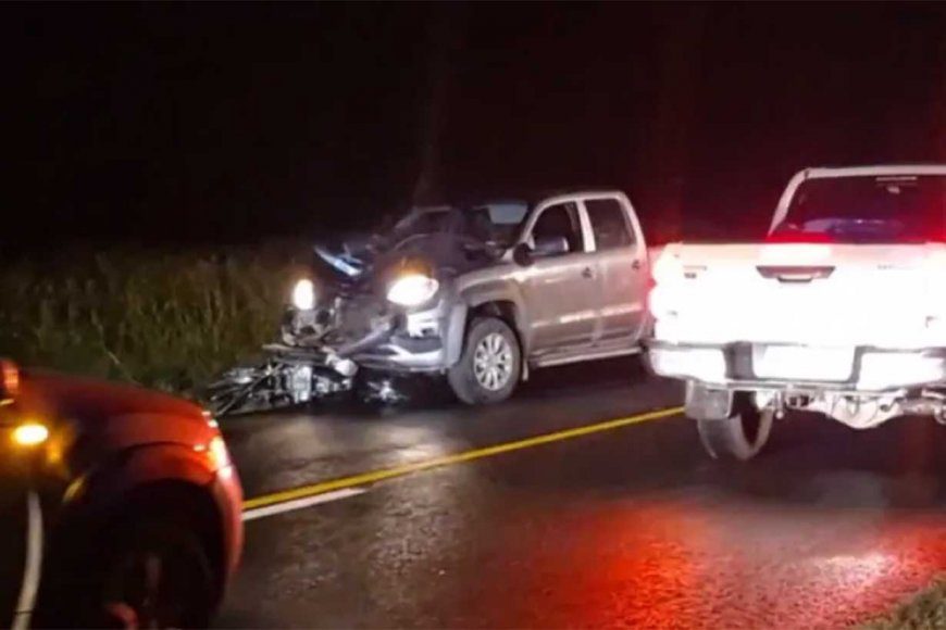 Dos motociclistas murieron al ser atropellados por una camioneta en una ruta entrerriana