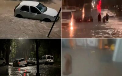 Videos y fotos del diluvio en Paraná: calles anegadas y viviendas inundadas