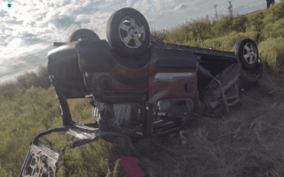 Mujer acompañada por un perro y un gato, protagonizó un despiste y vuelco en la Ruta 18