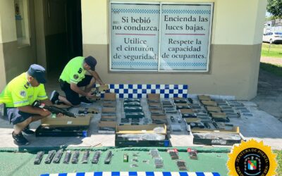 En Paso Cerrito, la Policía secuestró réplicas de armas de fuego