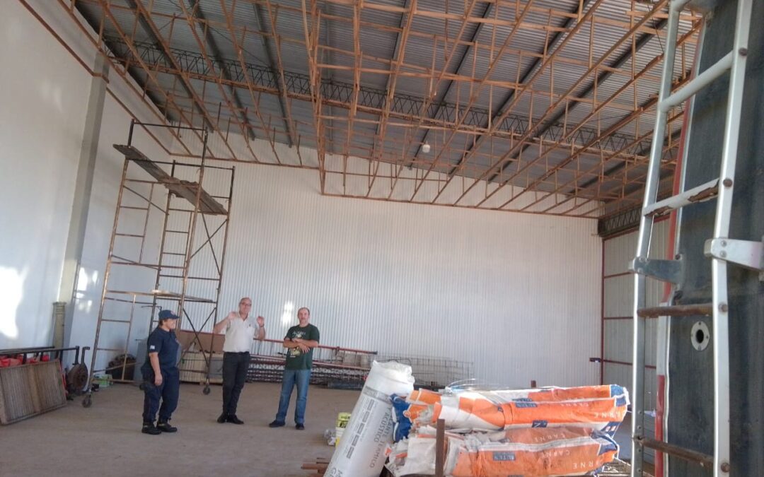 Avanzan con nuevas obras en el cuartel de Bomberos Voluntarios de Villa del Rosario