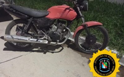 Hallaron en Chajarí una moto robada en diciembre de 2025 en Santa Ana