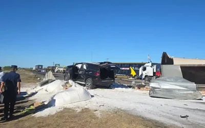 Cuatro vehículos involucrados en un accidente sobre la Ruta 14