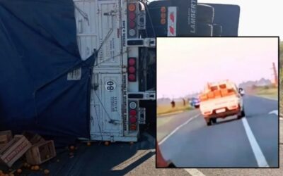 Empleados municipales están en investigación por el destino de una carga de naranjas tras un accidente