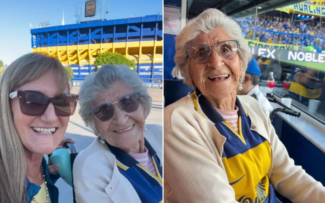 No hay edad para cumplir los sueños: A los 100 años, doña «Negrita» conoció la Bombonera