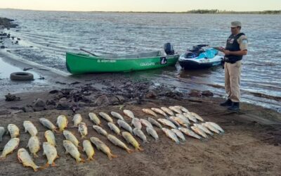 Secuestraron un bote, un motor y más de 160 kilos de pescado en Mocoretá