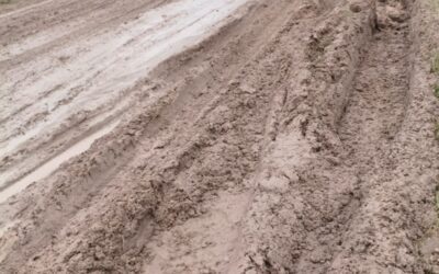 Con la lluvia, la Ruta 1 se vuelve aún más intransitable