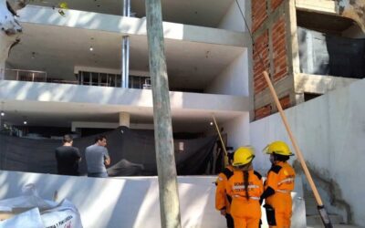 Horror en Colón: Dentro de una pared y tapado con cal, hallaron un cuerpo en una obra en construcción