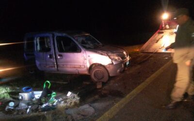 Regresaban del recital de La Renga y volcaron en la Autovía 14: dos personas hospitalizadas