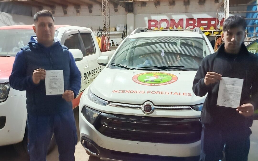 El cuartel de Villa del Rosario sumó dos nuevos bomberos voluntarios