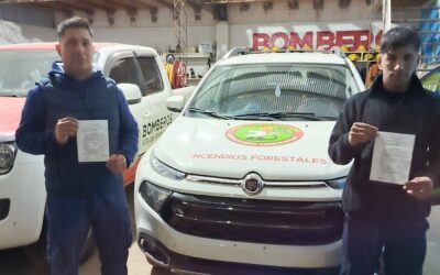 El cuartel de Villa del Rosario sumó dos nuevos bomberos voluntarios