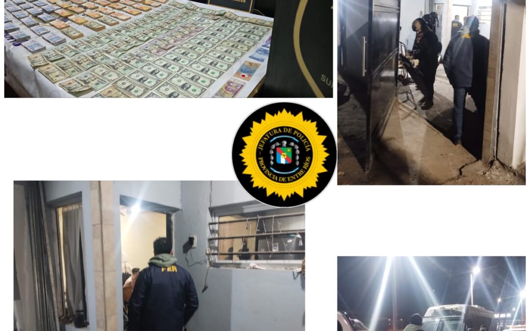 Megaoperativos en Buenos Aires por millonarios robos ocurridos en Chajarí: Secuestraron más de $40 millones y 2 mil dólares