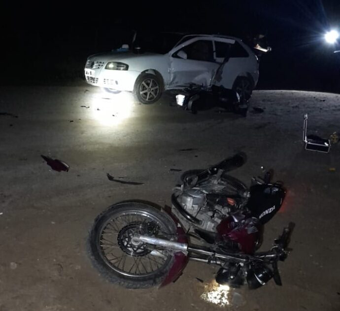 Motociclista de Villa del Rosario sufrió lesiones graves tras un insólito siniestro vial en Chajarí
