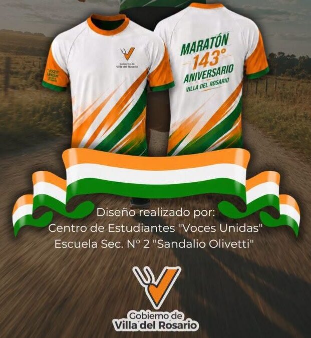 Dieron a conocer la fecha y presentaron la remera oficial de la Maratón 143° Aniversario de Villa del Rosario