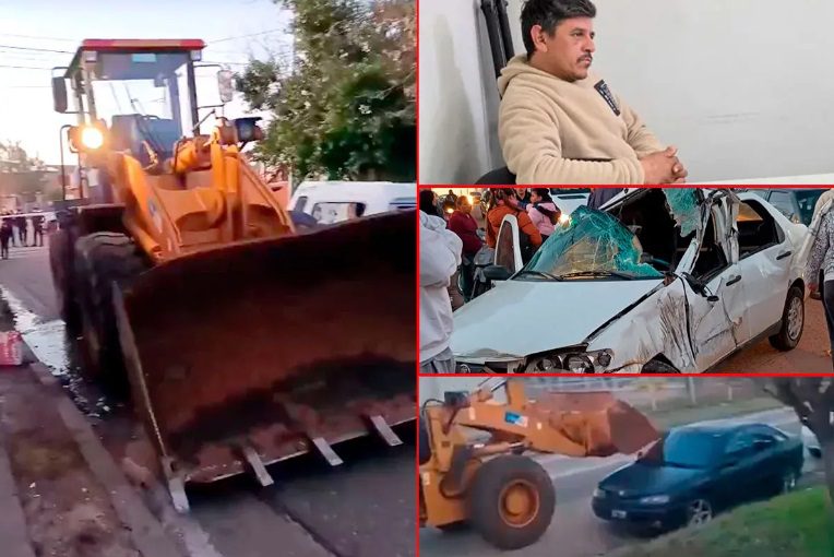 Prisión preventiva para el operario ebrio que chocó siete vehículos con una cargadora frontal