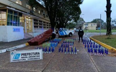 Contrabando frustrado: Sorprendidos por la Prefectura, abandonaron un millonario cargamento a la vera del río Uruguay