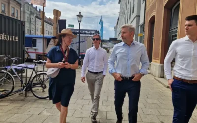 Frigerio llegó a Hamburgo y comienza a desarrollar su nueva visita oficial