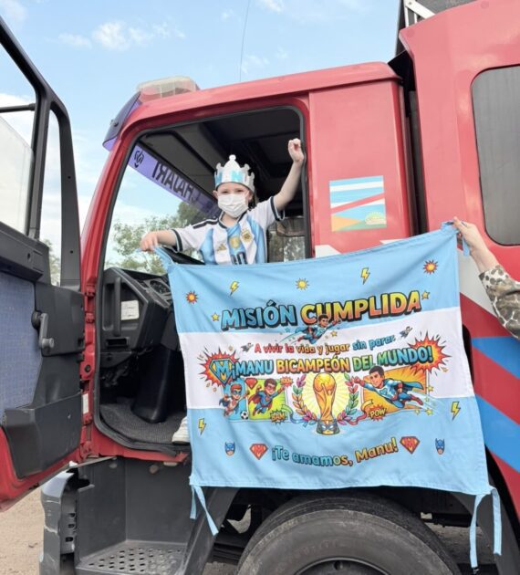 Un verdadero campeón: Manu le ganó otra batalla a la leucemia y fue recibido por una caravana en Chajarí - VDRnet