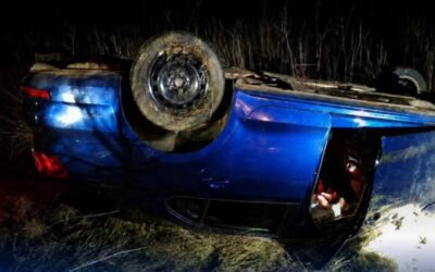 Un auto ocupado por músicos de Mercedes volcó en la Ruta 12: viajaba «La Gauchita Cumbiera”
