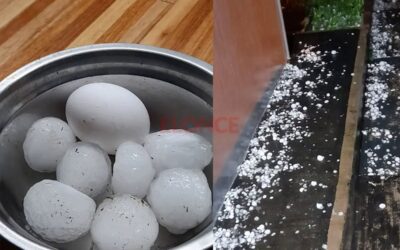 Cayó una fuerte granizada durante la madrugada en Villaguay