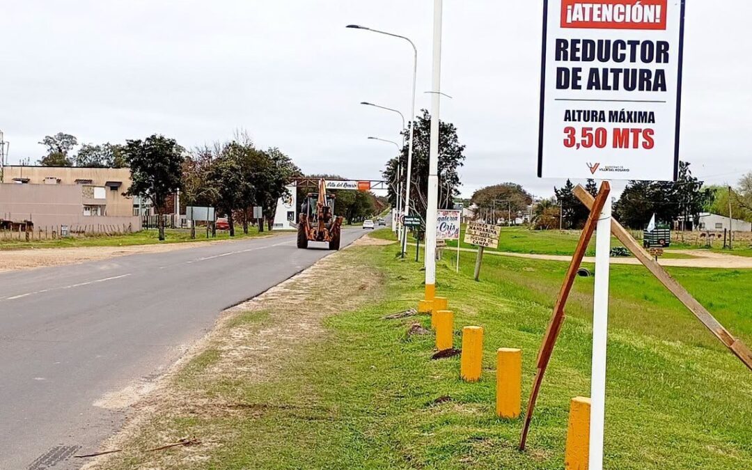 Colocarán un reductor de altura en el ingreso a Villa del Rosario