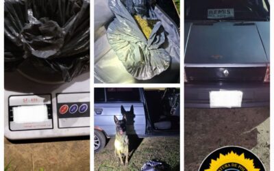 Interceptaron en Chajarí a una pareja que regresaba a Mocoretá y le secuestraron marihuana