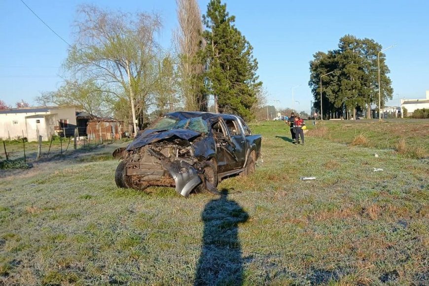 Un hombre falleció tras sufrir un vuelco mientras conducía su camioneta