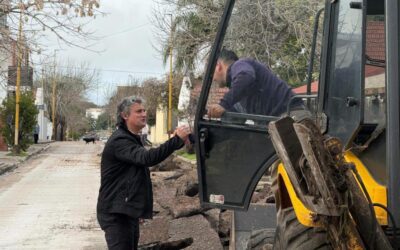 Avanza la obra de pavimentación de una calle céntrica de Federación