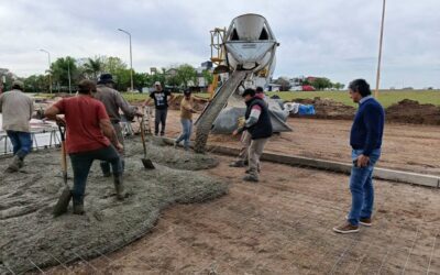El intendente de Federación recorrió los avances de una obra de pavimentación