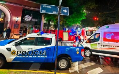 Colapsó el entrepiso de un bar durante un cumpleaños en Paraná y hay al menos 15 heridos