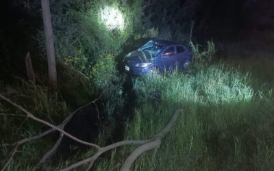 Vecino de Villa del Rosario despistó y volcó con su auto Av. Belgrano de Chajarí